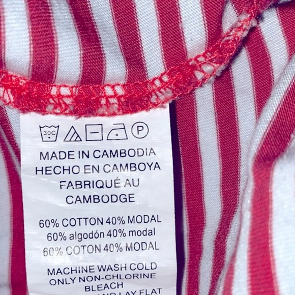 Michael Kors red & white striped top size XLarge - Picture 4 of 5